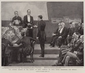 The Opening Session of the Society of Arts, General Sir Owen Burne Presenting the Medals